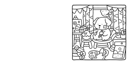 Coco Wyo Cozy Cuties Libro para Colorear para Adultos y Niños