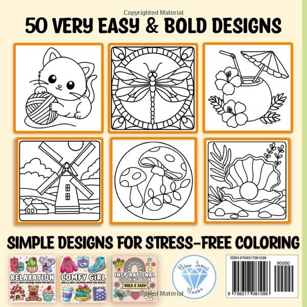Libro de Colorear Simple y Relajante para Adultos