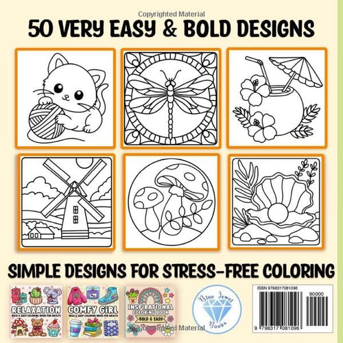 Libro de Colorear Simple y Relajante para Adultos
