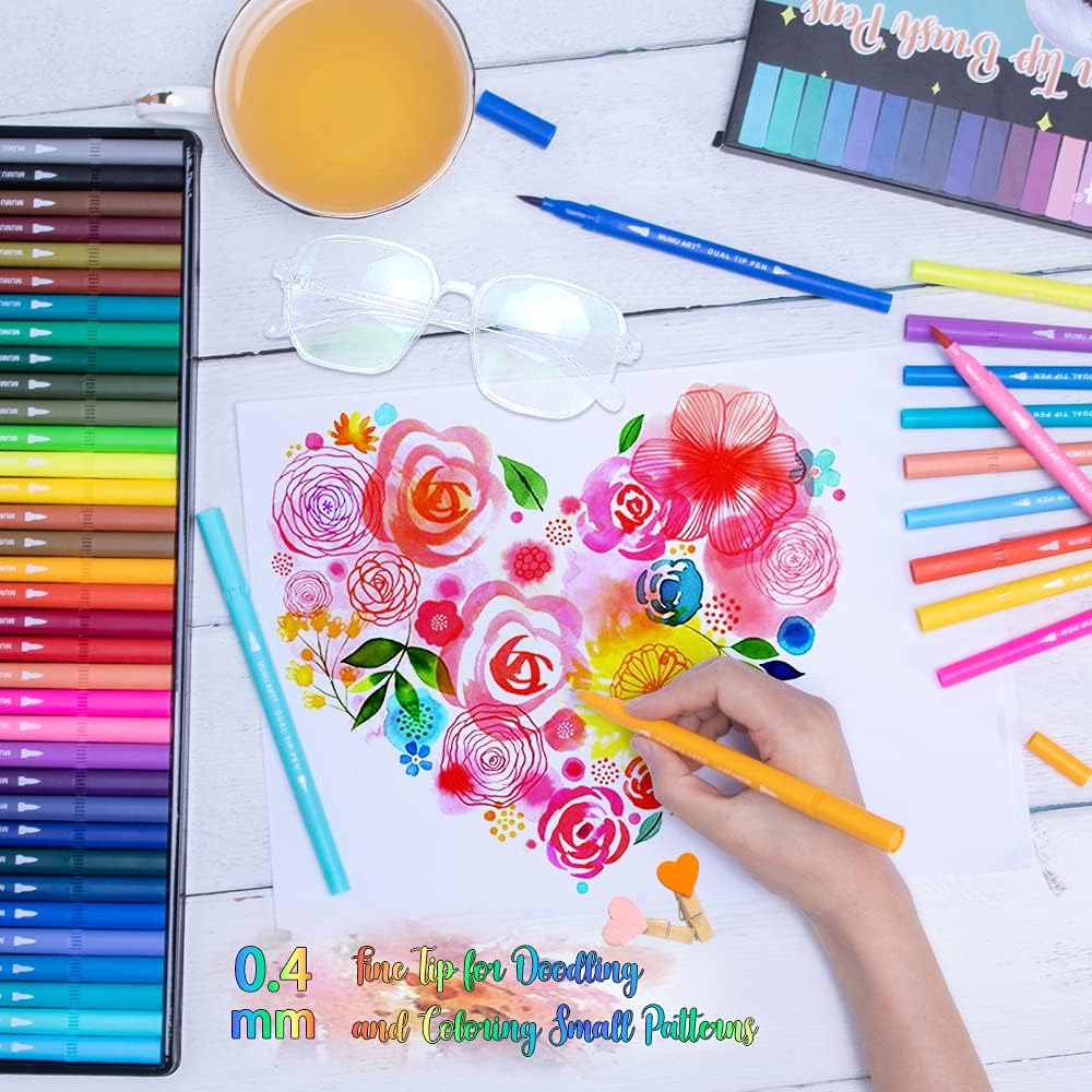 Marcadores de Doble Punta para Arte y Dibujo