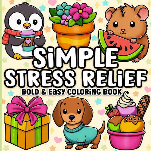 Libro de Colorear Simple y Relajante para Adultos