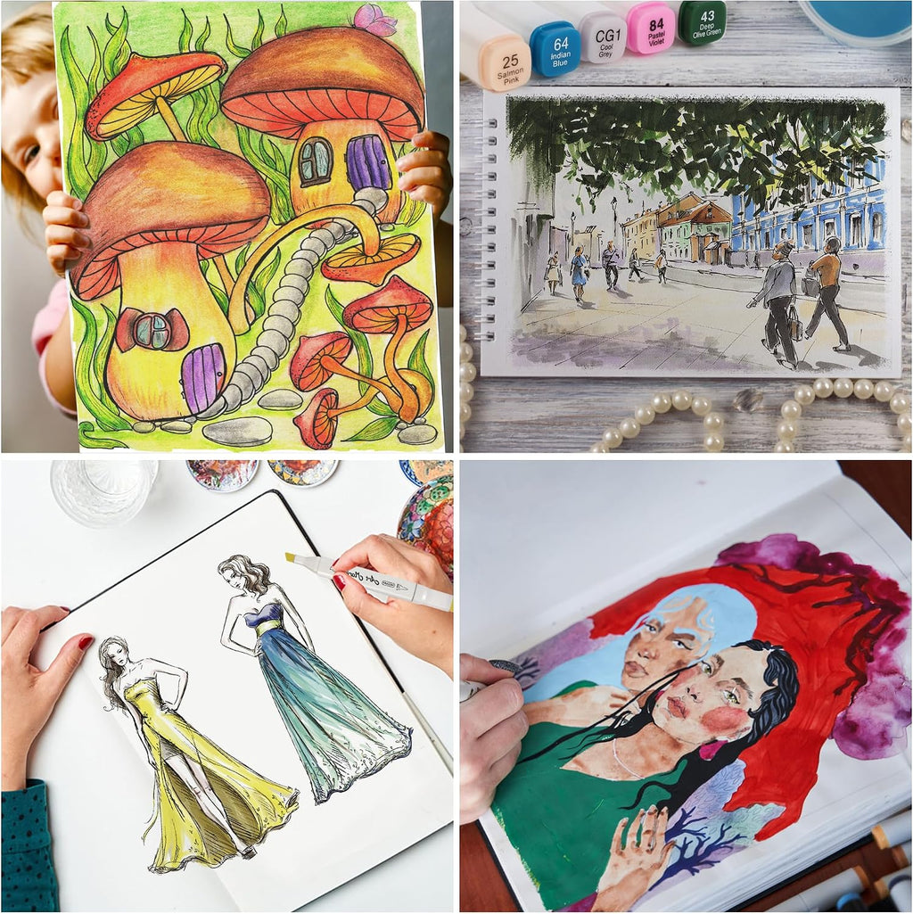 Marcadores de Arte Doble Punta Fina y Biselada