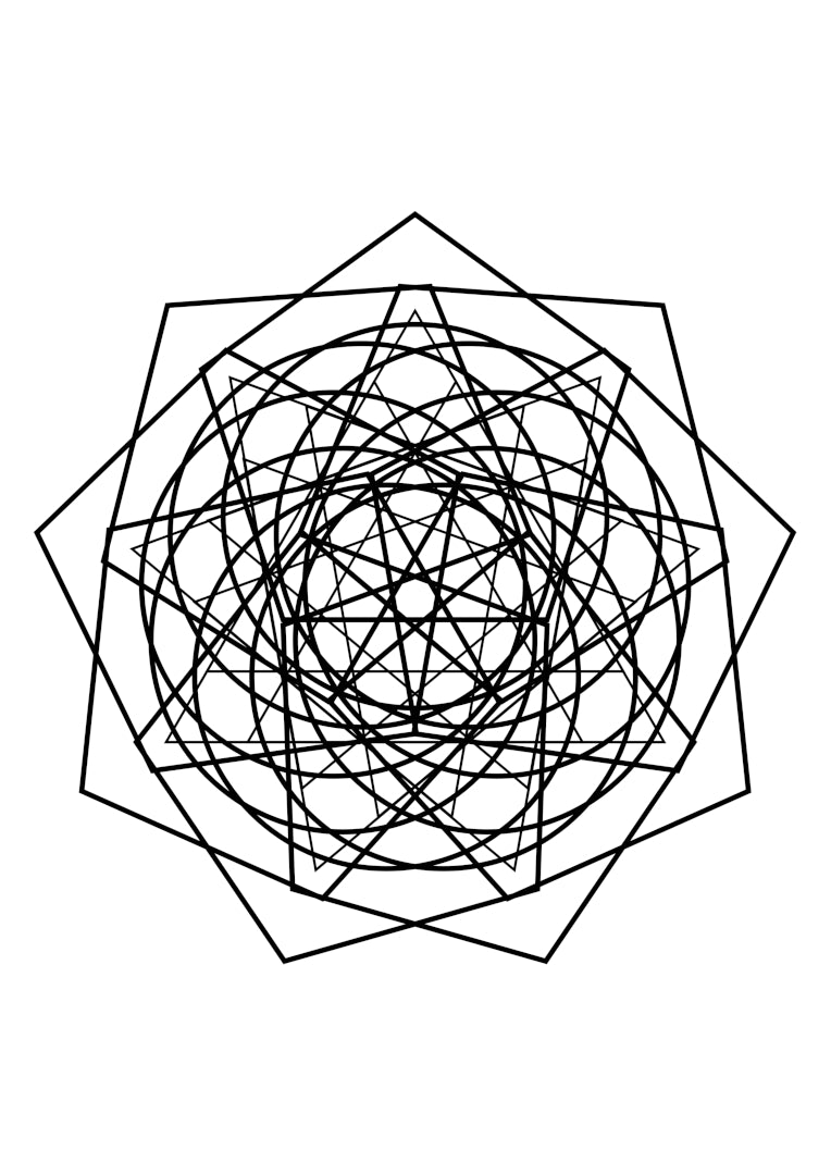 Mandalom Vol. 1: 22 Mandalas Geométricos para colorear (PDF)