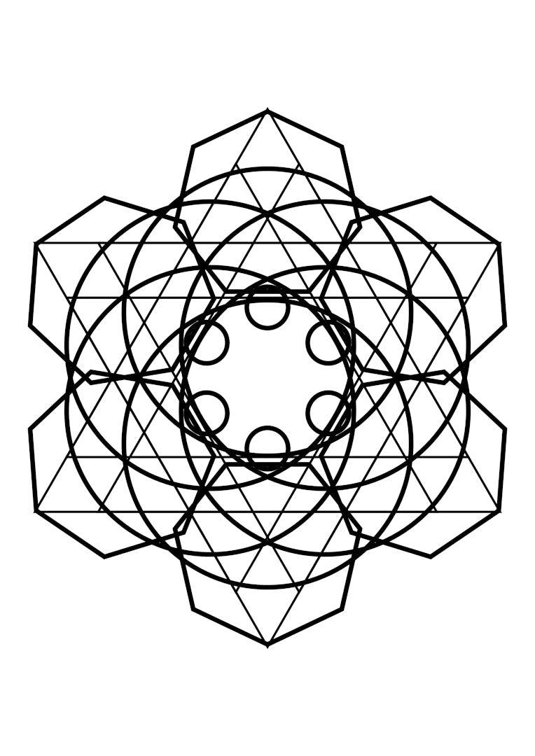Mandalom Vol. 1: 22 Mandalas Geométricos para colorear (PDF)