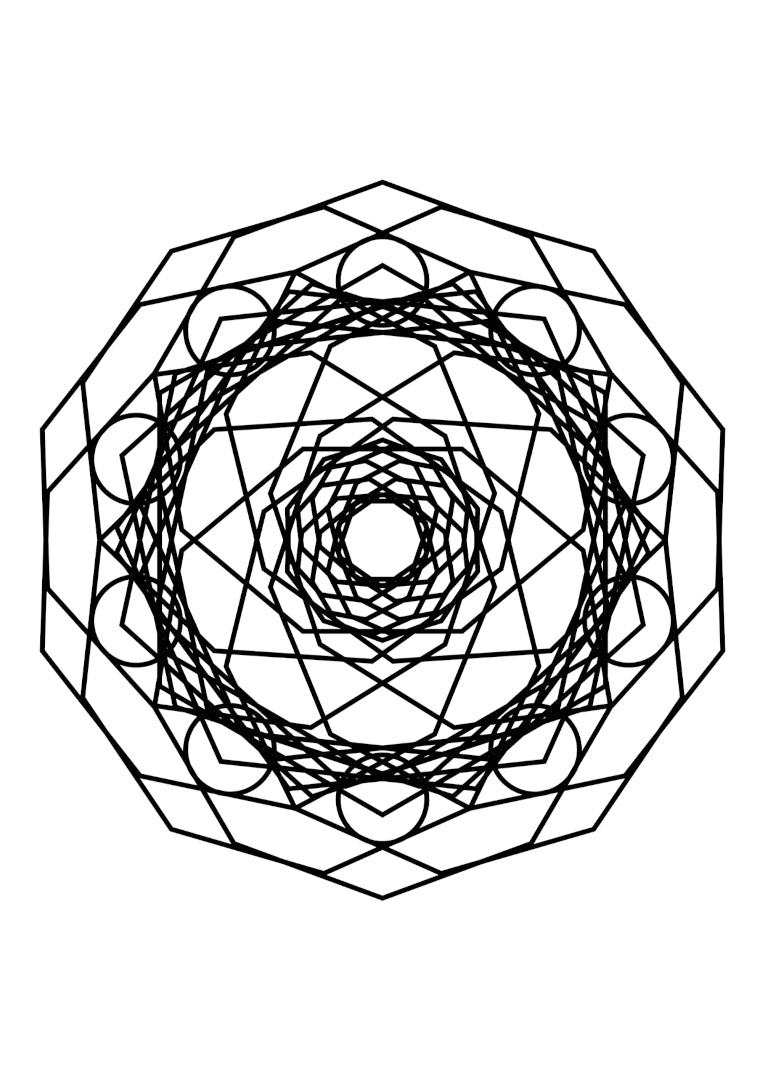 Mandalom Vol. 2: 22 Mandalas Geométricos para colorear (PDF)